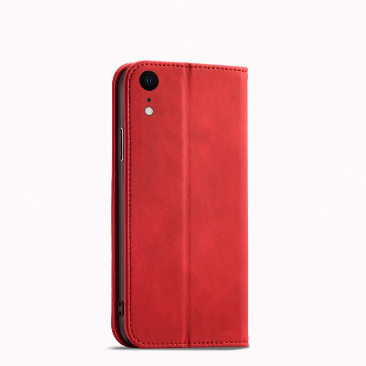 For iPhone XR Magnetic Dual-fold Leather Case