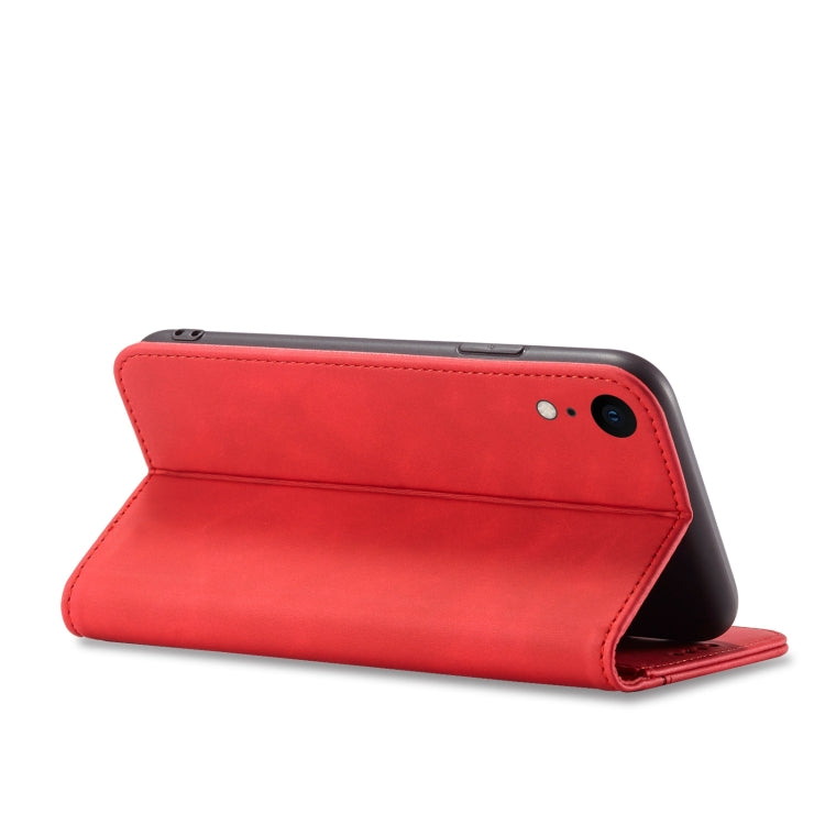 For iPhone XR Magnetic Dual-fold Leather Case