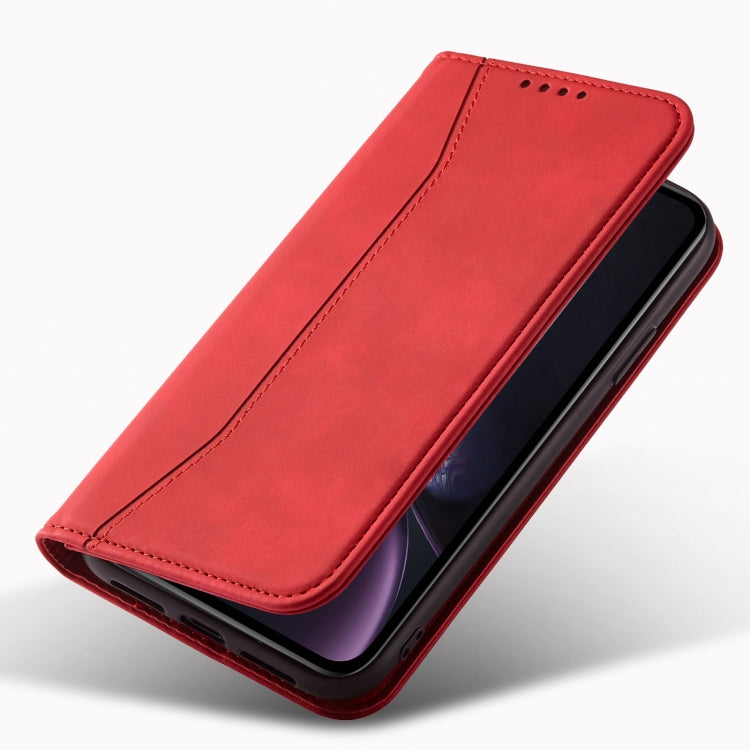 For iPhone XR Magnetic Dual-fold Leather Case
