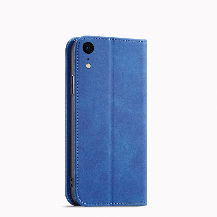 For iPhone XR Magnetic Dual-fold Leather Case