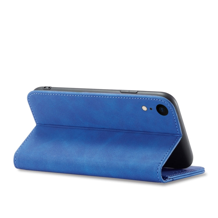 For iPhone XR Magnetic Dual-fold Leather Case