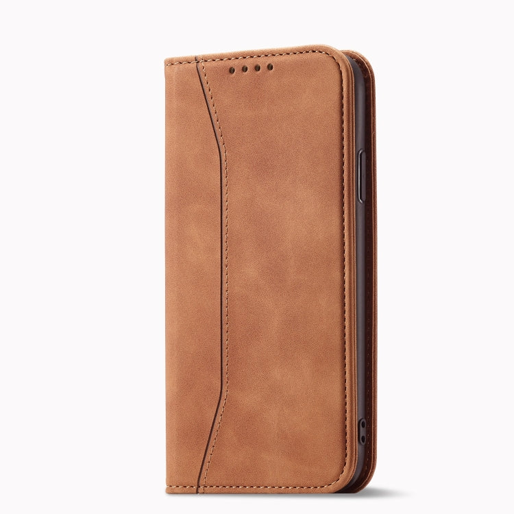 For iPhone XR Magnetic Dual-fold Leather Case