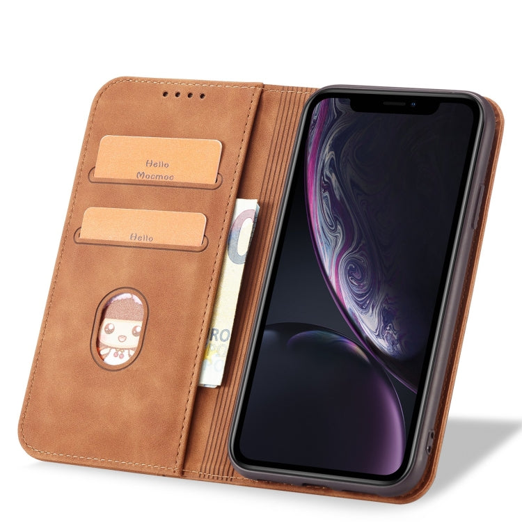 For iPhone XR Magnetic Dual-fold Leather Case