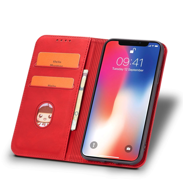 For iPhone XS Magnetic Dual-fold Leather Case Max
