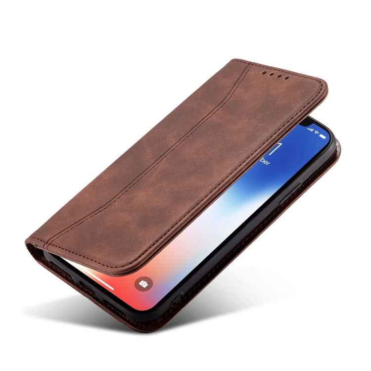 For iPhone XS Magnetic Dual-fold Leather Case Max