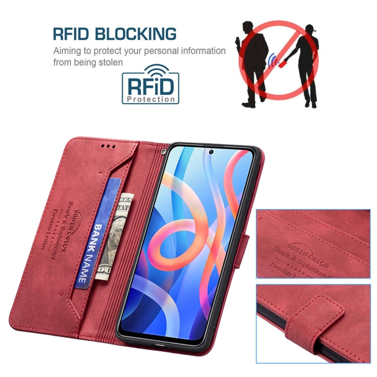 For Xiaomi Redmi Note 11 5G Magnetic Clasp RFID Blocking Anti-Theft Leather Case