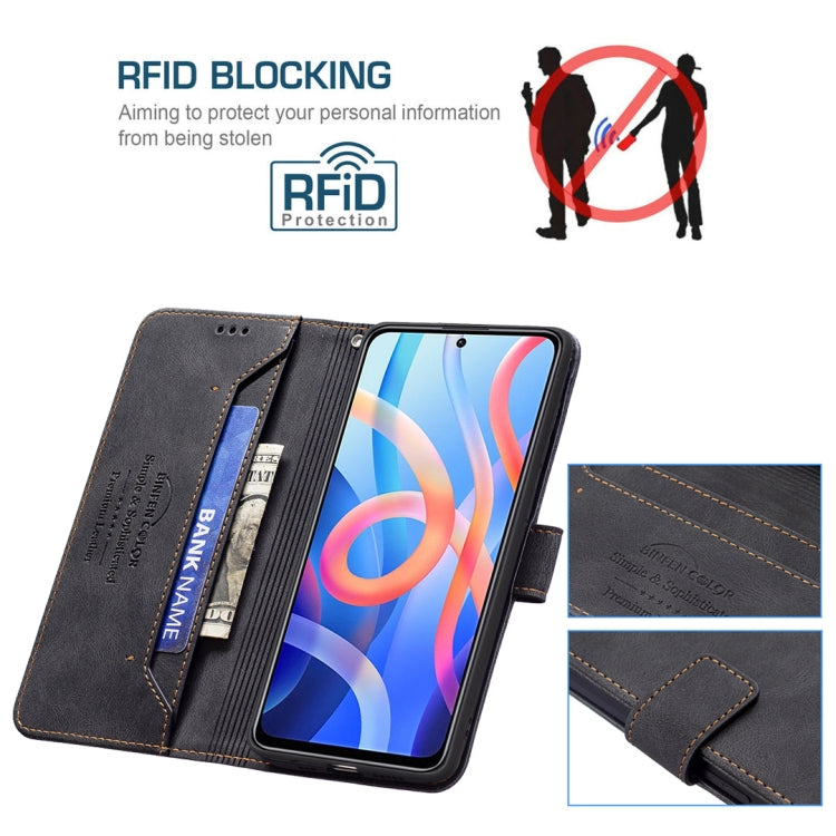 For Xiaomi Redmi Note 11 5G Magnetic Clasp RFID Blocking Anti-Theft Leather Case