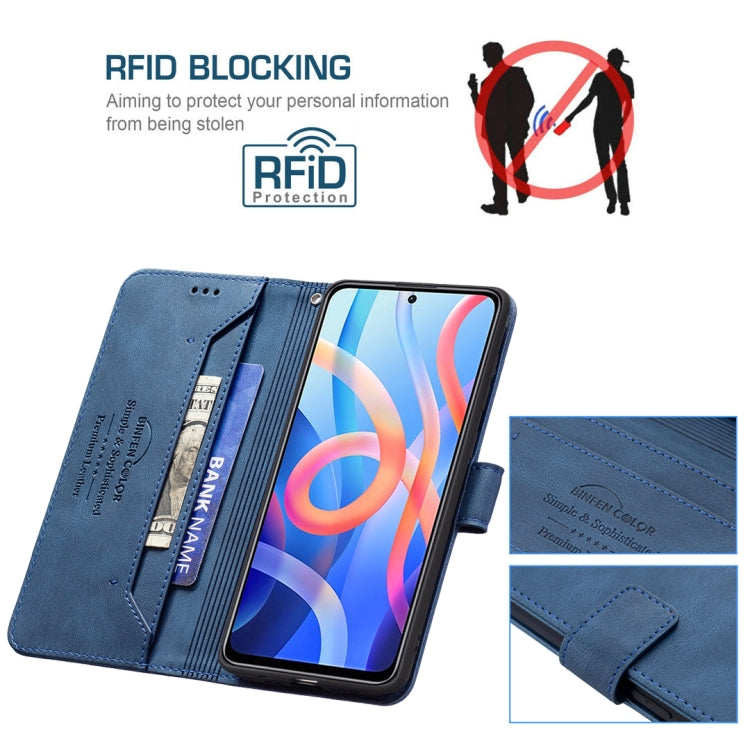 For Xiaomi Redmi Note 11 5G Magnetic Clasp RFID Blocking Anti-Theft Leather Case