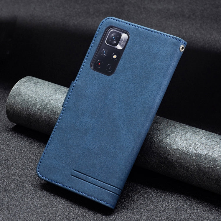 For Xiaomi Redmi Note 11 5G Magnetic Clasp RFID Blocking Anti-Theft Leather Case