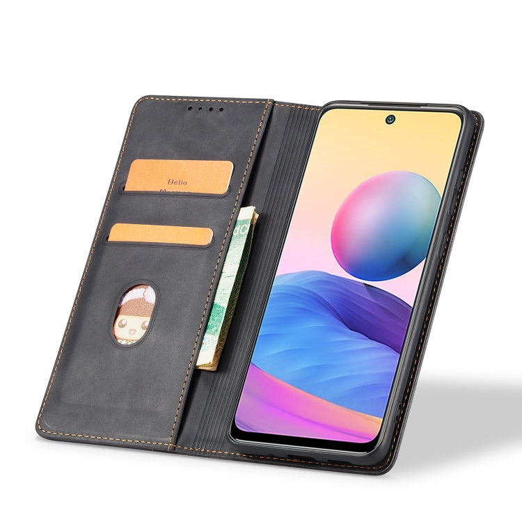 For Xiaomi Redmi Note 10 5G Magnetic Dual-fold Leather Phone Case