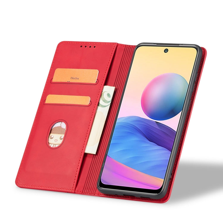 For Xiaomi Redmi Note 10 5G Magnetic Dual-fold Leather Phone Case