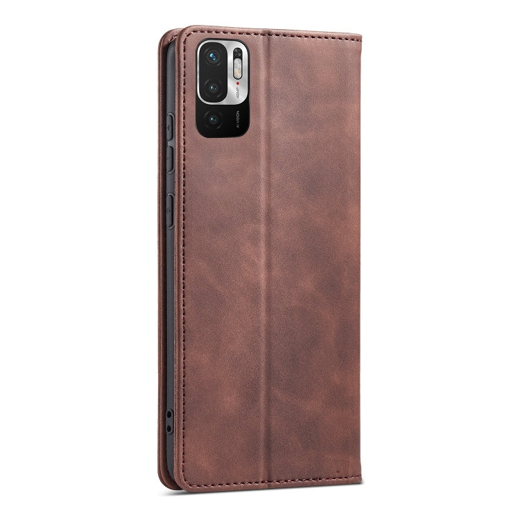 For Xiaomi Redmi Note 10 5G Magnetic Dual-fold Leather Phone Case