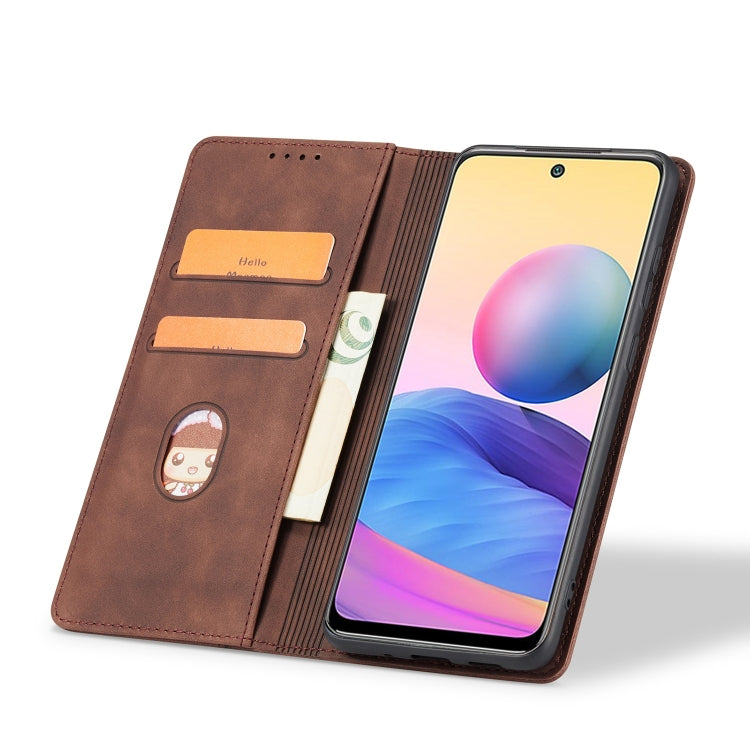 For Xiaomi Redmi Note 10 5G Magnetic Dual-fold Leather Phone Case