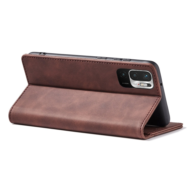 For Xiaomi Redmi Note 10 5G Magnetic Dual-fold Leather Phone Case