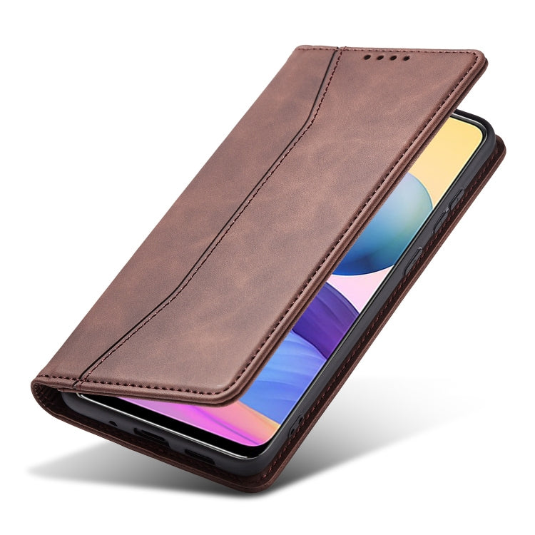 For Xiaomi Redmi Note 10 5G Magnetic Dual-fold Leather Phone Case