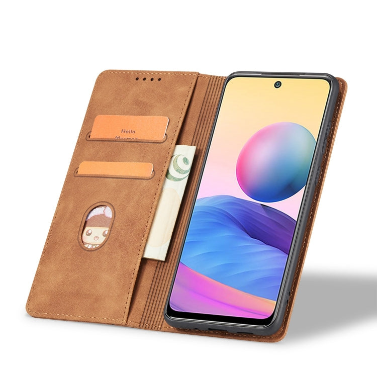 For Xiaomi Redmi Note 10 5G Magnetic Dual-fold Leather Phone Case