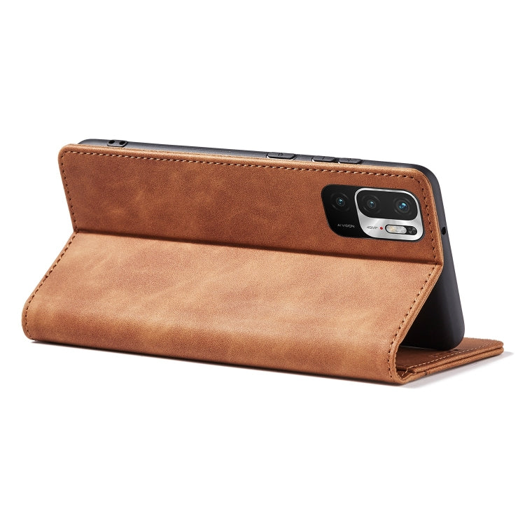 For Xiaomi Redmi Note 10 5G Magnetic Dual-fold Leather Phone Case