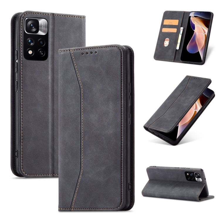 For Xiaomi Redmi Note 11 Pro 5G Magnetic Dual-fold Leather Phone Case