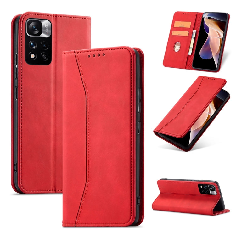 For Xiaomi Redmi Note 11 Pro 5G Magnetic Dual-fold Leather Phone Case