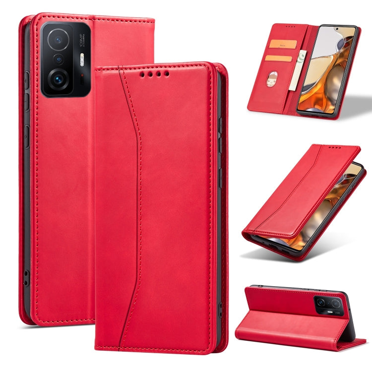 For Xiaomi Mi 11T / Mi 11T Pro Magnetic Dual-fold Leather Phone Case
