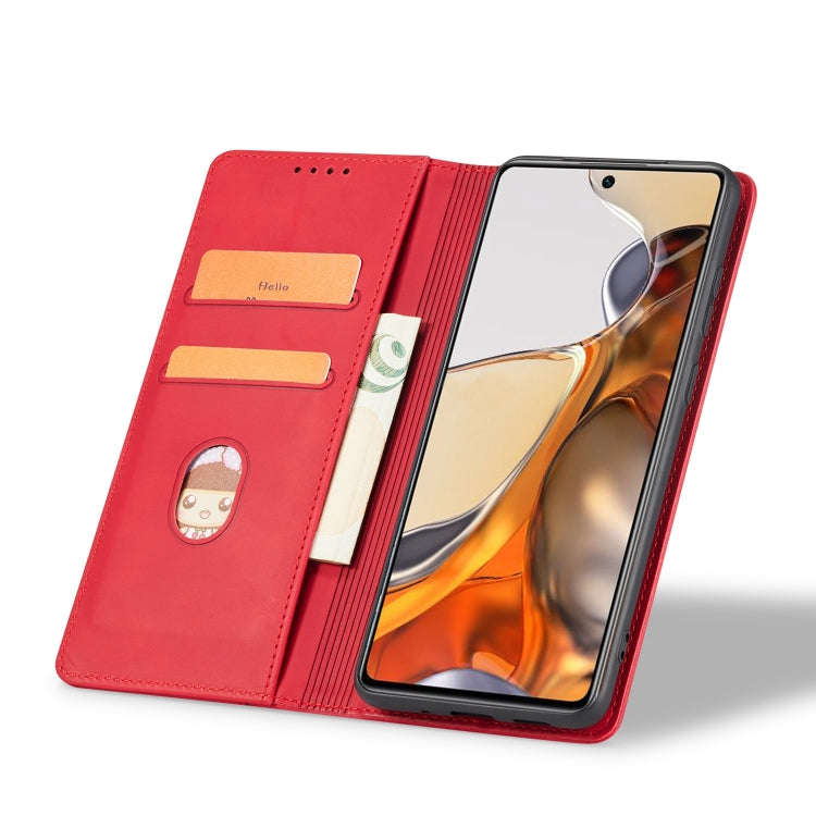 For Xiaomi Mi 11T / Mi 11T Pro Magnetic Dual-fold Leather Phone Case