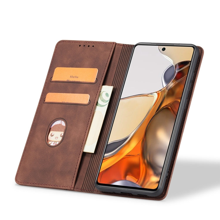 For Xiaomi Mi 11T / Mi 11T Pro Magnetic Dual-fold Leather Phone Case