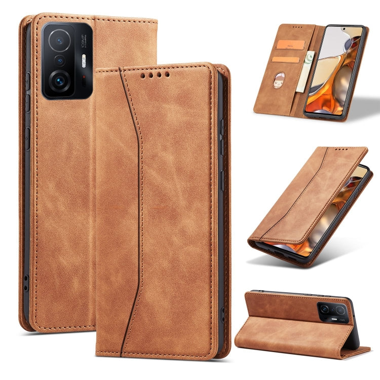 For Xiaomi Mi 11T / Mi 11T Pro Magnetic Dual-fold Leather Phone Case