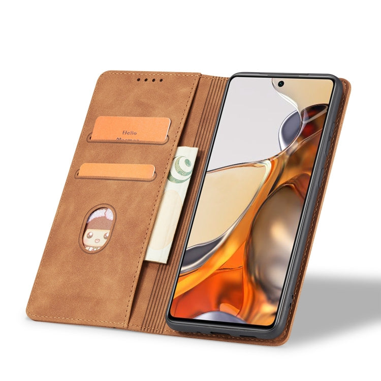 For Xiaomi Mi 11T / Mi 11T Pro Magnetic Dual-fold Leather Phone Case