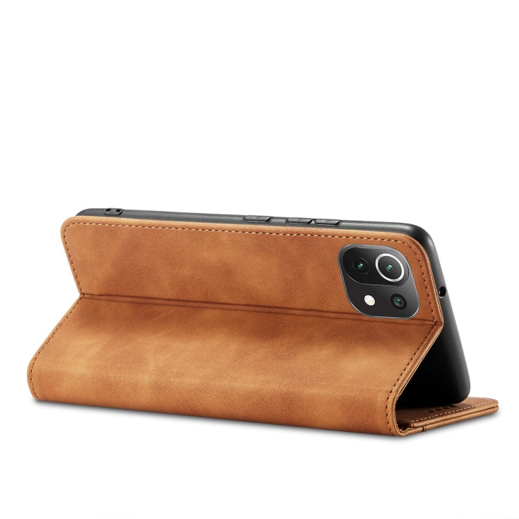 For Xiaomi Mi 11 Lite Magnetic Dual-fold Leather Phone Case