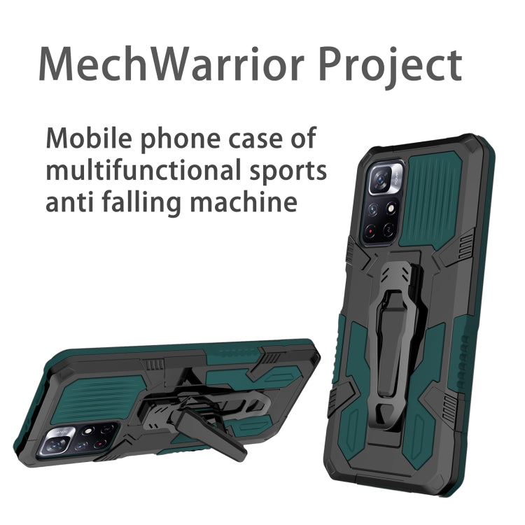 For Xiaomi Redmi Note 11 5G Armor Warrior PC + TPU Phone Case