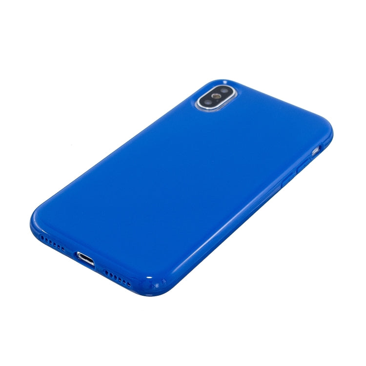 For iPhone X / XS 2.0mm Thick TPU Candy Color Protective Case