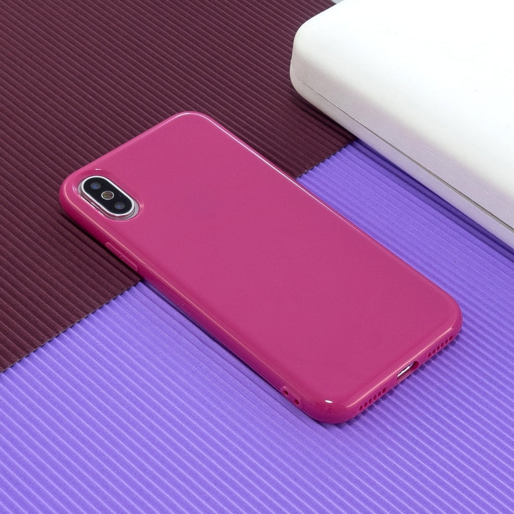 For iPhone X / XS 2.0mm Thick TPU Candy Color Protective Case