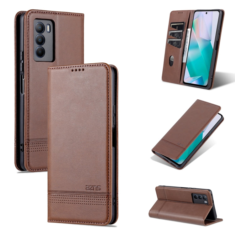 For vivo T1 AZNS Magnetic Calf Texture Horizontal Flip Leather Phone Case