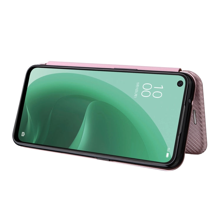 For OPPO A55s 5G Carbon Fiber Texture Horizontal Flip Leather Phone Case