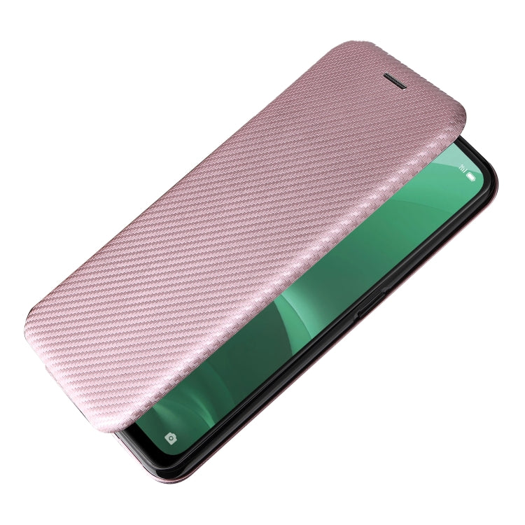For OPPO A55s 5G Carbon Fiber Texture Horizontal Flip Leather Phone Case