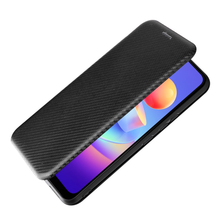 For vivo Y3s 2021 Carbon Fiber Texture Horizontal Flip Leather Phone Case