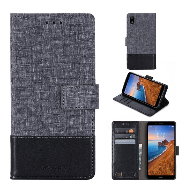 For Xiaomi Redmi 7A MUMXA MX102 Horizontal Flip Canvas Stitching Leather Case with Holder & Card Slots & Wallet