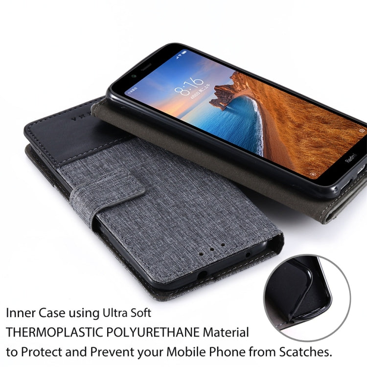 For Xiaomi Redmi 7A MUMXA MX102 Horizontal Flip Canvas Stitching Leather Case with Holder & Card Slots & Wallet