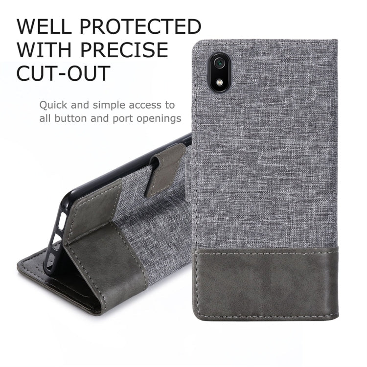 For Xiaomi Redmi 7A MUMXA MX102 Horizontal Flip Canvas Stitching Leather Case with Holder & Card Slots & Wallet
