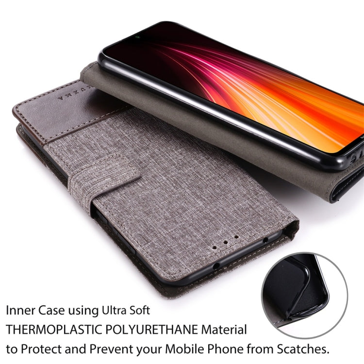 For Xiaomi Redmi Note 8T MUMXA MX102 Horizontal Flip Canvas Stitching Leather Case with Holder & Card Slots & Wallet(Brown)