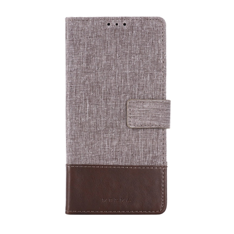 For Xiaomi Mi Note 10 MUMXA MX102 Horizontal Flip Canvas Stitching Leather Case with Holder & Card Slots & Wallet(Brown)