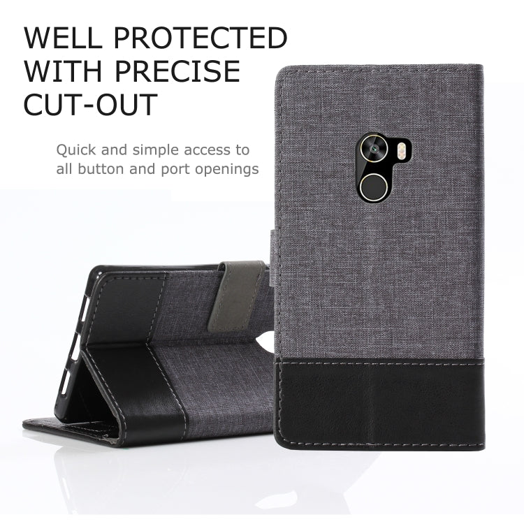 For Xiaomi Mi Mix MUMXA MX102 Horizontal Flip Canvas Stitching Leather Case with Holder & Card Slots & Wallet