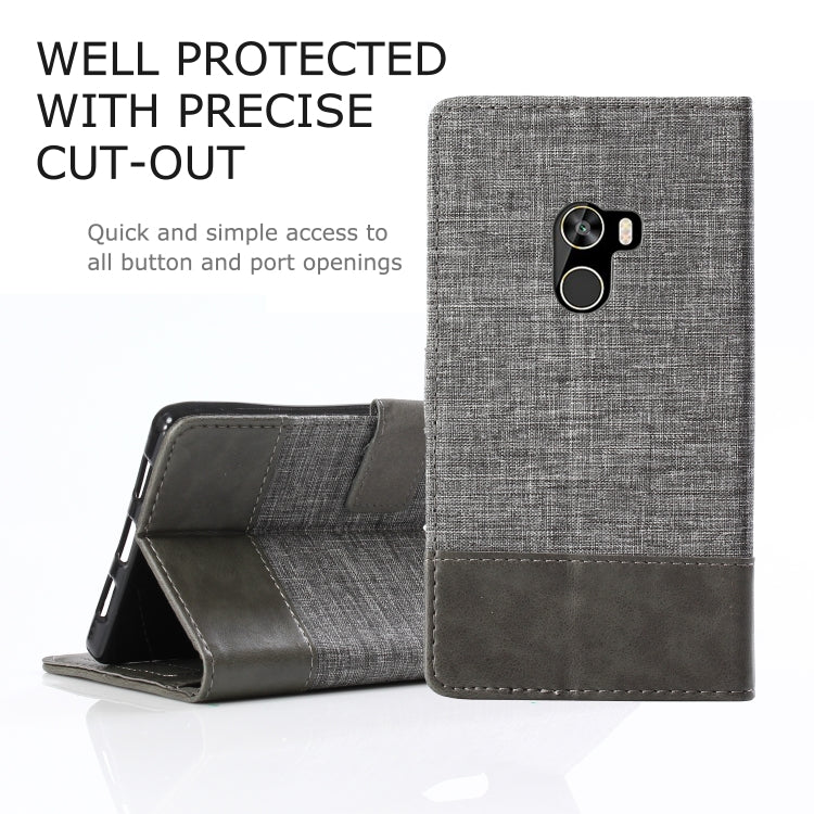 For Xiaomi Mi Mix MUMXA MX102 Horizontal Flip Canvas Stitching Leather Case with Holder & Card Slots & Wallet