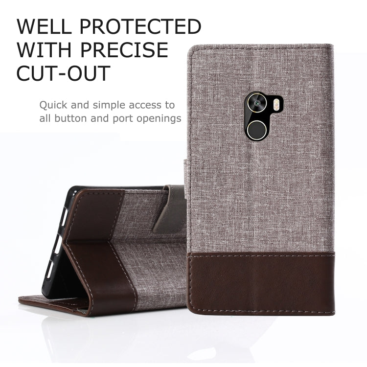 For Xiaomi Mi Mix MUMXA MX102 Horizontal Flip Canvas Stitching Leather Case with Holder & Card Slots & Wallet