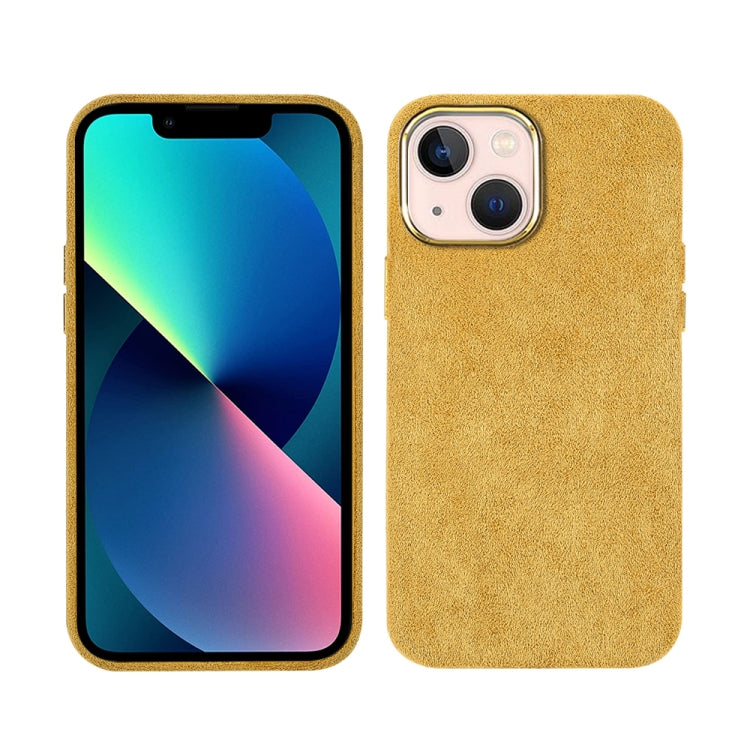 For iPhone 13 mini Plush Roughout PU Phone Case
