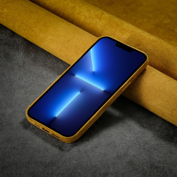 For iPhone 13 mini Plush Roughout PU Phone Case