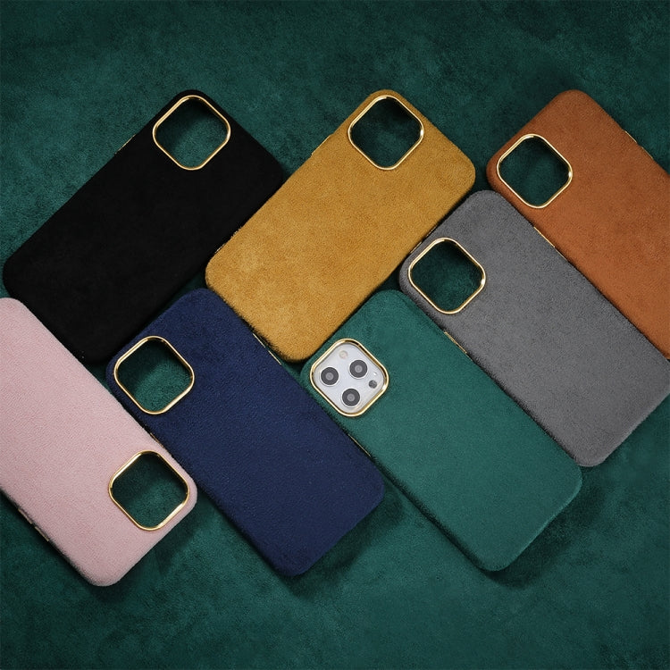For iPhone 13 mini Plush Roughout PU Phone Case