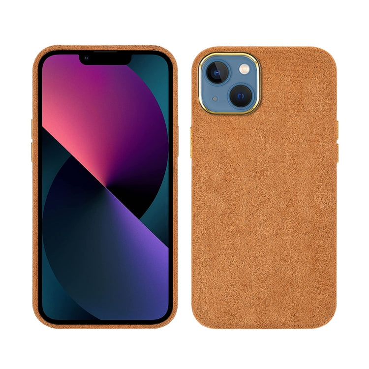 For iPhone 13 Plush Roughout PU Phone Case