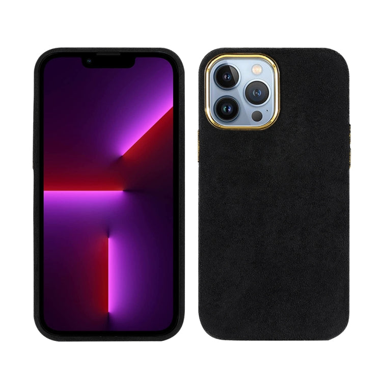 For iPhone 13 Pro Max Plush Roughout PU Phone Case