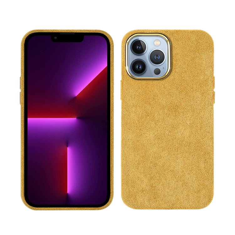 For iPhone 13 Pro Max Plush Roughout PU Phone Case